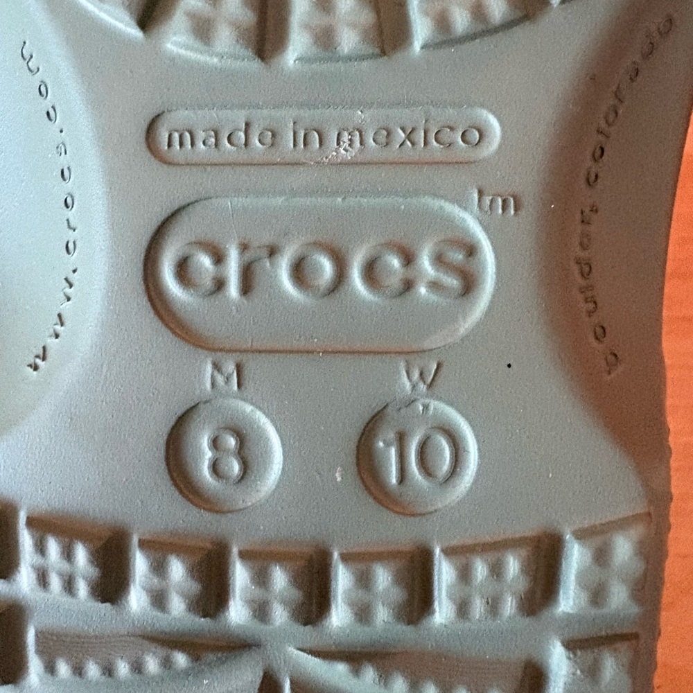 Crocs slip on clogs with back strap, in green. Men’s 8, women’s size 10. NWOT - Picture 6 of 6
